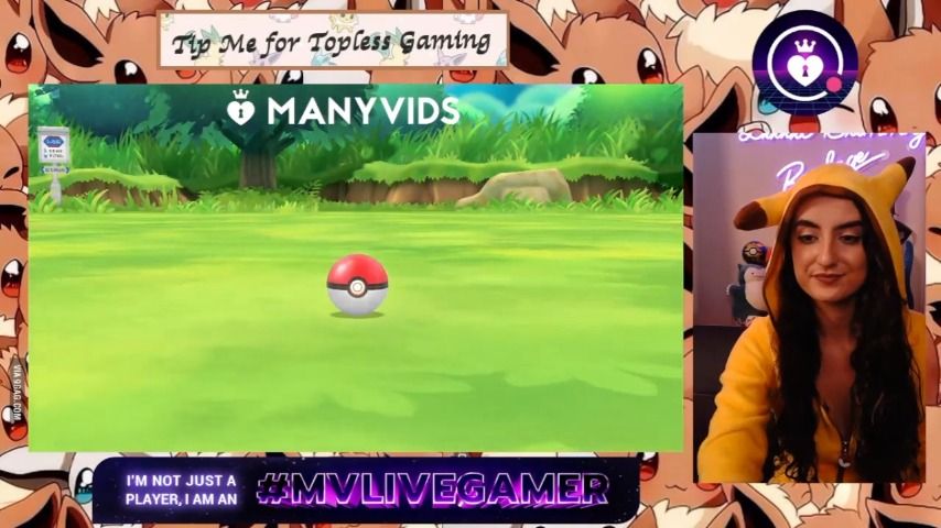 Poster for Playing Let'S Go Eevee - Oct 19, 2022 - Manyvids Girl - Littlebunnyb - Gamer, Sfw (Геймер)