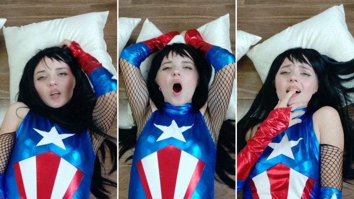 Poster for Captain America - Beautiful Agony - Sep 15, 2020 - Lil Cosplay Slut - Manyvids Star - Beautiful Agony, Superheroines (Лил Косплей Шлюха Прекрасная Агония)