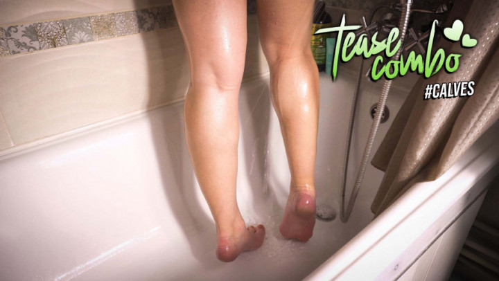 Poster for Teasecombo - Manyvids Model - Teen Amateur Teasing Her Sexy Calves In The Shower - Legs, Sfw, Calves