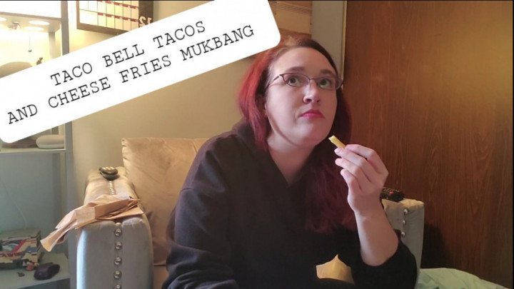 Poster for Taco Bell Tacos And Cheese Fries Mukbang - December 13, 2020 - Alleriamystic - Manyvids Model - Sfw, Mukbang (Мукбанг)