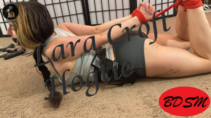 Poster for Littlebunnyb - Manyvids Model - Lara Croft Hogtied - Nov 10, 2021 - Rope Bondage, Bdsm, Rope Bunny (Верёвочный Бондаж)