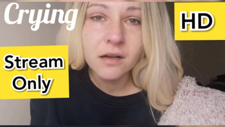 Poster for Crying - Stream Only - Dec 12, 2022 - Kay Dark - Manyvids Girl - Small Tits, Blonde, Crying (Кей Дарк Блондинка)