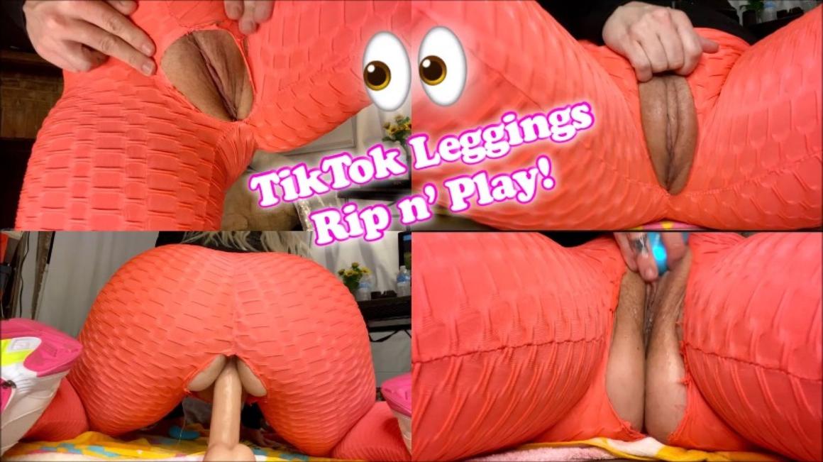 Poster for Tiktok Leggings Rip, Ride, N' Play - Addictedtokitty - Manyvids Model - Pov, Leggings