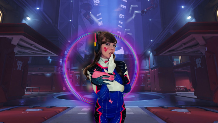 Poster for Overwatch Cosplay: D.Va - Full Video - Jul 14, 2020 - Lil Cosplay Slut - Manyvids Star - Pussy Play, Cosplay (Лил Косплей Шлюха Косплей)