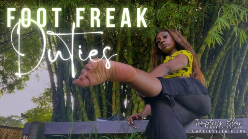 Poster for Temptressblair - Manyvids Girl - Temptressblair Foot Freak Duties - Ebony Foot Fetish, Sfw (Соблазнительница Блэр)