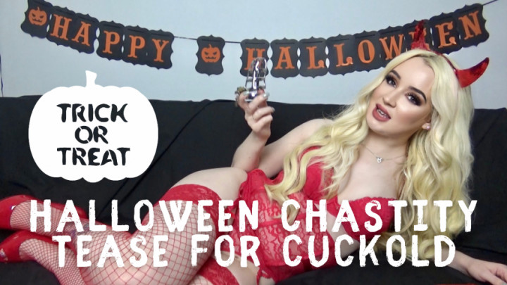 Poster for Manyvids Model - Lana Harding - Halloween Chastity Tease For Cuckold - Chastity Devices, Chastity (Лана Хардинг Приспособления Для Целомудрия)