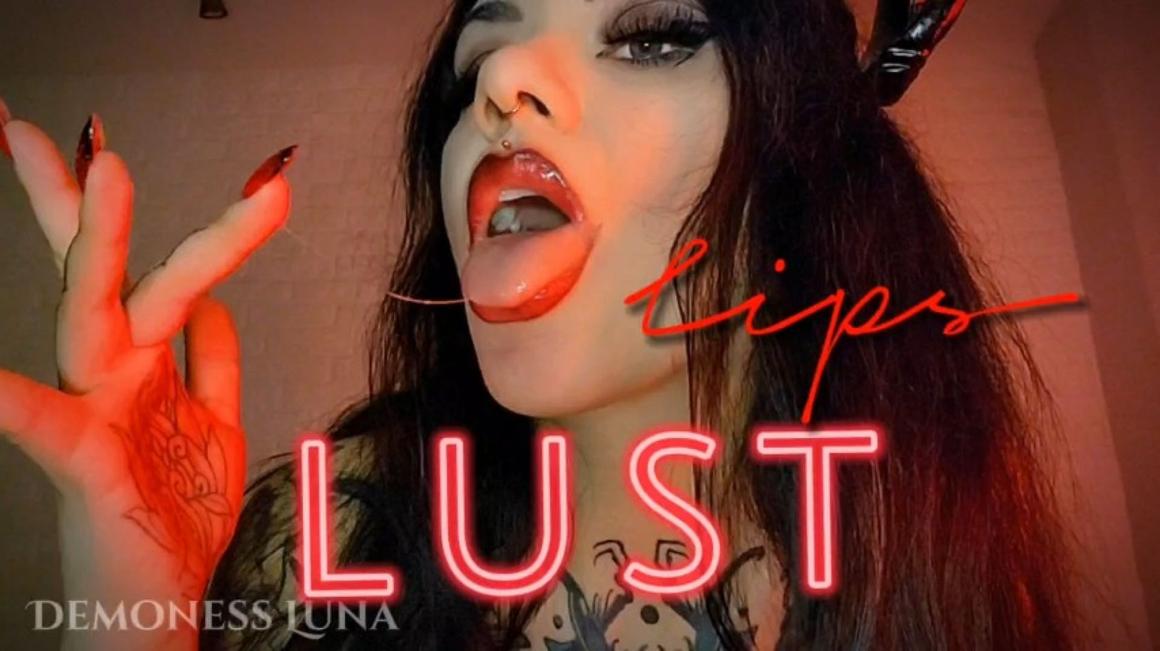 Poster for Manyvids Star - Red Lips Lust - Demoness_Luna - Mesmerize, Spit Fetish (Фетиш Слюны)