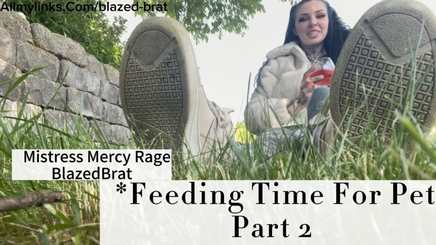 Poster for Blazed Brat - Feeding Time For Pet Pt.2 - Manyvids Star - Femdom, Food & Object Crush, Sneaker Fetish (Блейз Брат Еда И Дробление Предметов)