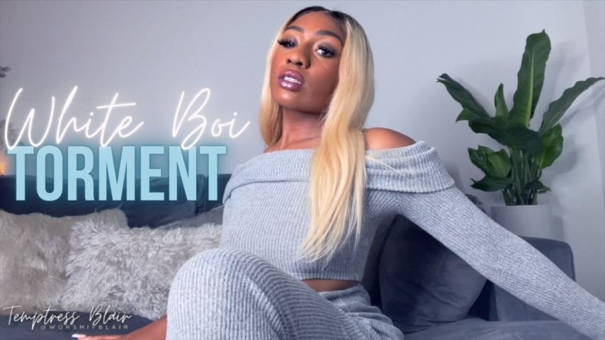 Poster for Manyvids Star - Temptressblair White Boi Torment - Temptressblair - Verbal Hardcore Humiliation, Ebony Ass Worship (Соблазнительница Блэр Словесное Хардкорное Унижение)