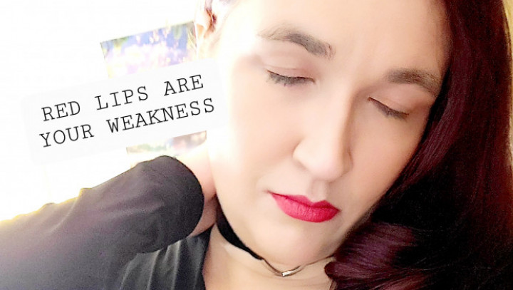 Poster for Manyvids Model - Alleriamystic - Red Lips Are Your Weakness - Lipstick - December 17, 2021 - Femdom, Sfw, Redhead