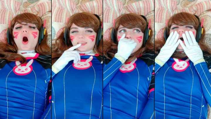 Poster for D.Va Cosplay - Enjoy My Agony - Jul 8, 2020 - Manyvids Star - Lil Cosplay Slut - Ahegao, Sexy Gamer, Cosplay (Лил Косплей Шлюха Ахегао)